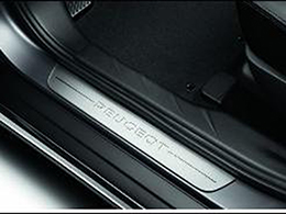 PEUGEOT 3D sill protectors - Brushed aluminium effect