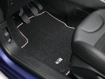 PEUGEOT PEUGEOT 308 LIGNE 'S' set of front and rear carpet mats - Black, white & red