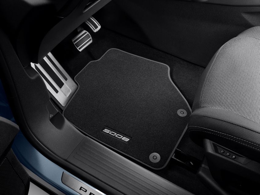 PEUGEOT ALL NEW PEUGEOT 5008 HYBRID SET OF VELOUR FLOOR MATS - FRONT AND REAR