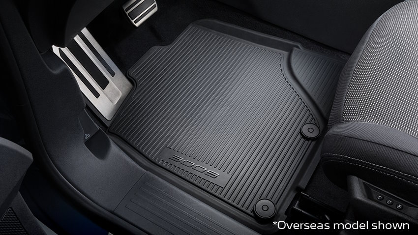 PEUGEOT PEUGEOT 3008 SUV SET OF RUBBER FLOOR MATS - FRONT AND REAR - HYBRID