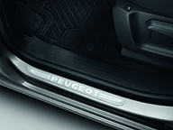 PEUGEOT PEUGEOT PARTNER SET OF 2 FRONT DOOR SILL TRIMS BRUSHED STAINLESS STEEL FINISH